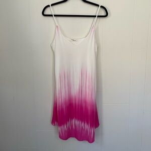 Million Bullpup Camisole Dress Pink Ombre Y2K Babydoll Asymmetrical Hem Size M